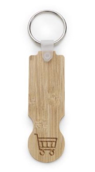 Afbeelding van Silca Sleutelhanger hout winkelwagen AVK5005 (6 stuks)