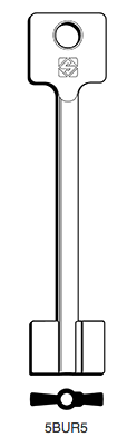 Afbeelding van Silca Klaviersleutel brass 5BUR5