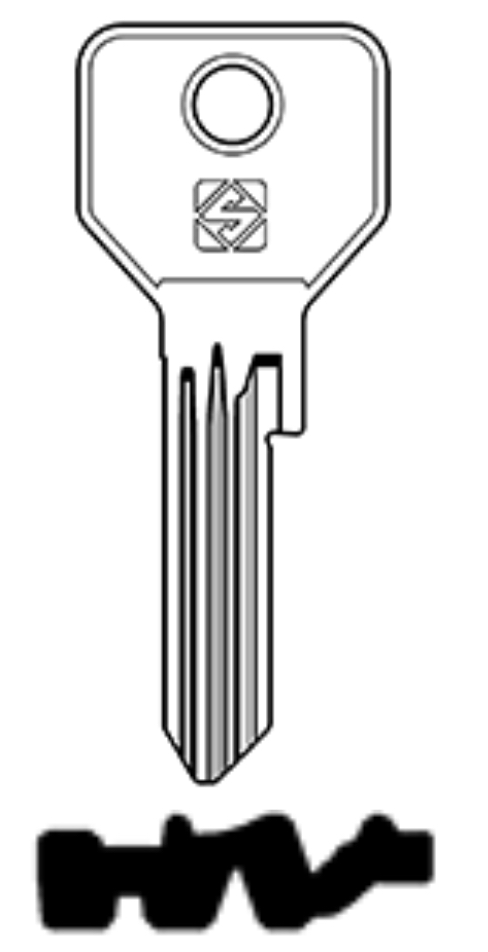Afbeelding van Silca Cilindersleutel brass CS195