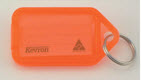 Afbeelding van Kevron sleutellabels groot Neon oranje 25 (schrijfvlak 74x38) 25 stuks