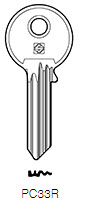 Afbeelding van Silca Cilindersleutel brass PC33R