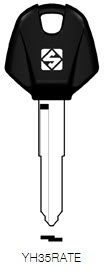 Afbeelding van Silca Transpondersleutel brass YH35RATE zonder chip