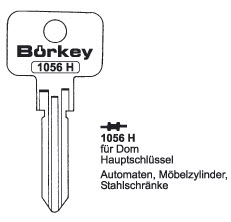 Afbeelding van Borkey 1056H Cilindersleutel voor DOM