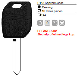 Afbeelding van Silca Transpondersleutel MH profiel  FO26MH zonder chip