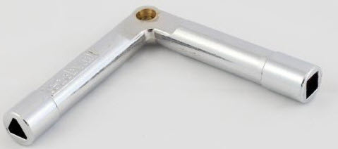 Afbeelding van Bouwsleutel Driekant / Vierkantsleutel 2 in 1 sleutel 8mm, 90 graden