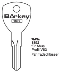 Afbeelding van Borkey 1892 Cilindersleutel voor ABUS
