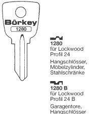 Afbeelding van Borkey Cilindersleutel 1280-24B