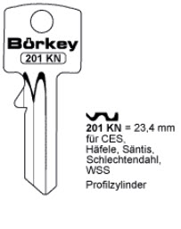 Afbeelding van Borkey Cilindersleutel 201KN