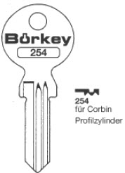Afbeelding van Borkey Cilindersleutel 254