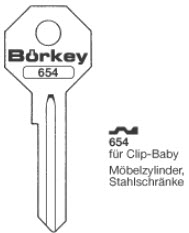 Afbeelding van Borkey Cilindersleutel 654