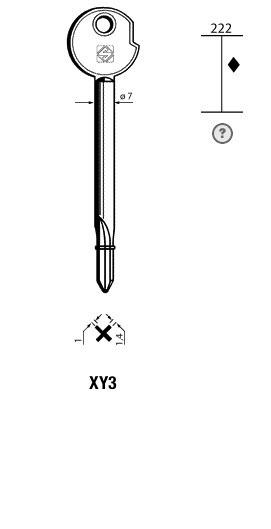 Afbeelding van Silca Stersleutel ijzer  XY3