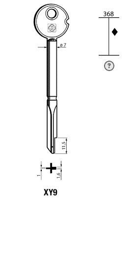 Afbeelding van Silca Stersleutel ijzer  XY9