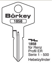 Afbeelding van Borkey 1858 Cilindersleutel voor RENZ ER