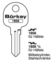 Afbeelding van Borkey 1856 Cilindersleutel voor HAFELE