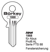 Afbeelding van Borkey 1868 Cilindersleutel voor ABUS