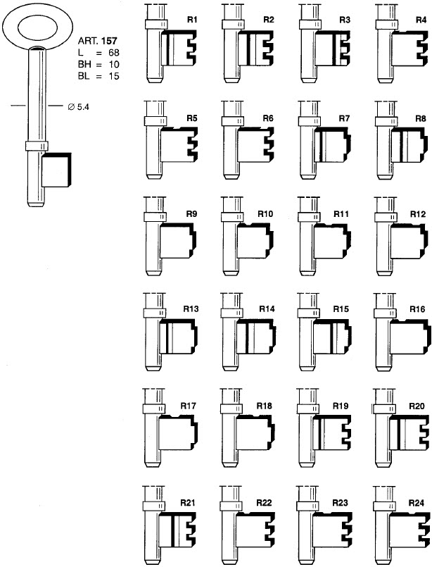 Afbeelding van Caravansleutel Legge Art 157-R22