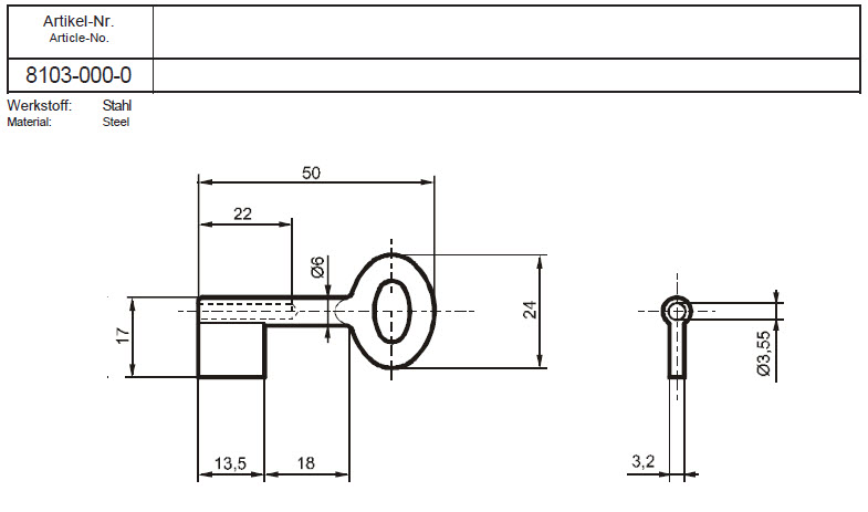 Afbeelding van Cawi 8103-000-0 Stahl 50mm