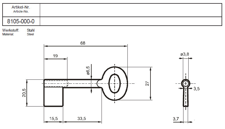 Afbeelding van Cawi 8105-000-0 Stahl 70mm