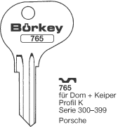Afbeelding van Borkey 765 Cilindersleutel voor DOM KEIPER K