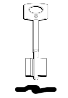 Afbeelding van Silca Klaviersleutel brass 5EZ6