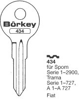 Afbeelding van Borkey 434 Cilindersleutel voor SPOM, TRAMA