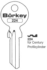 Afbeelding van Borkey 224 Cilindersleutel voor CENTURY