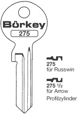 Afbeelding van Borkey 275 Cilindersleutel voor RUSSWIN