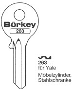 Afbeelding van Borkey 263 Cilindersleutel voor YALE