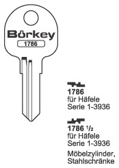 Afbeelding van Borkey 1786 Cilindersleutel voor HAEFELE