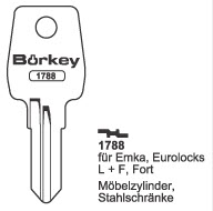 Afbeelding van Borkey 1788 Cilindersleutel voor L & F