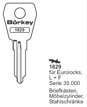 Afbeelding van Borkey 1829 Cilindersleutel voor EURO LOCKS