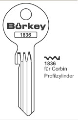Afbeelding van Borkey 1836 Cilindersleutel voor CORBIN