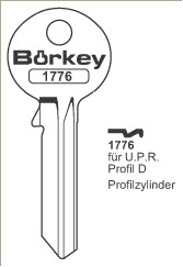 Afbeelding van Borkey 1776 Cilindersleutel voor U.P.R.