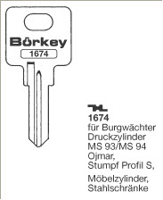 Afbeelding van Borkey 1674 Cilindersleutel voor STUMPF METALL