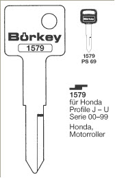 Afbeelding van Borkey 1579 Cilindersleutel voor HONDA