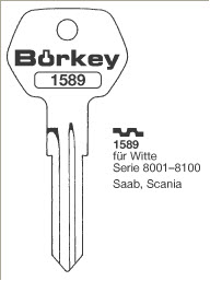 Afbeelding van Borkey 1589 Cilindersleutel voor WITTE, SCANIA