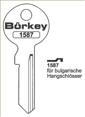 Afbeelding van Borkey 1587 Cilindersleutel voor BULG.VORH.SCH