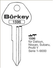 Afbeelding van Borkey 1596 Cilindersleutel voor NISSAN, Y