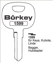 Afbeelding van Borkey 1599 Cilindersleutel voor LINDE HUBST.