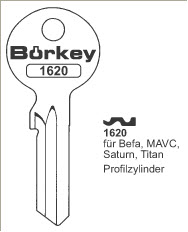 Afbeelding van Borkey 1620 Cilindersleutel voor SATURN