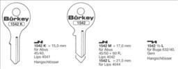 Afbeelding van Borkey 1542½L Cilindersleutel voor BUGA VORH.SCH