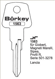Afbeelding van Borkey 1563 Cilindersleutel voor SIPEA,GIOBERT