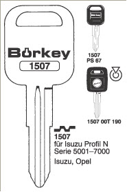 Afbeelding van Borkey 1507 Cilindersleutel voor ISUZU, N