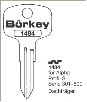 Afbeelding van Borkey 1484 Cilindersleutel. voor ALPHA S