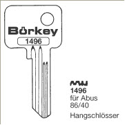 Afbeelding van Borkey 1496 Cilindersleutel voor ABUS VORH.SCH