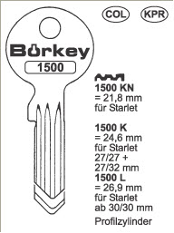 Afbeelding van Borkey 1500L Cilindersleutel voor BÖRKEY