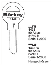 Afbeelding van Borkey 1438 Cilindersleutel voor ABUS