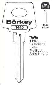 Afbeelding van Borkey 1445 Cilindersleutel voor LADA,PROF. LU
