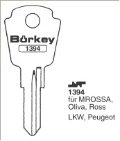 Afbeelding van Borkey 1394 Cilindersleutel voor ROSS + OLIVA