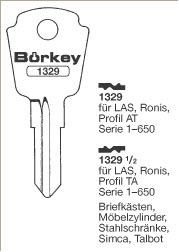 Afbeelding van Borkey 1329 Cilindersleutel voor LAS AT